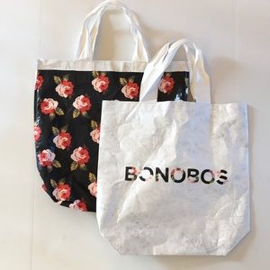 Floral print shopping bag